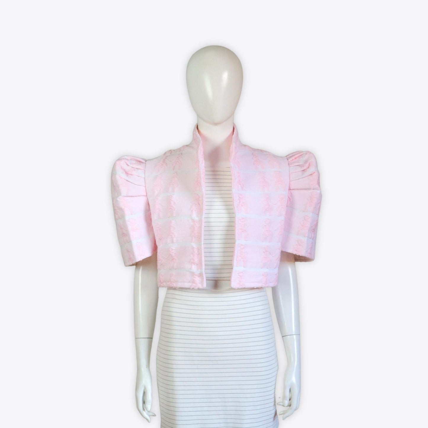 Filipiniana Inabel Bolero (Pink/White)