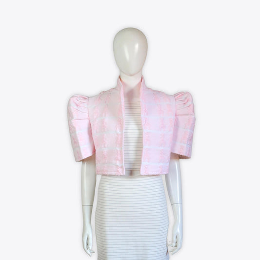 Filipiniana Inabel Bolero (Pink/White)