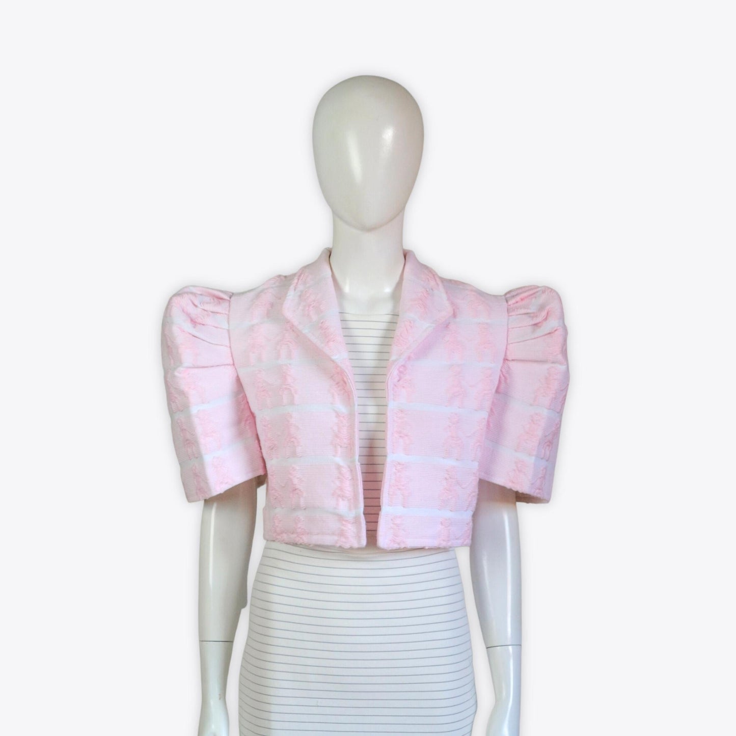 Filipiniana Inabel Bolero (Pink/White)