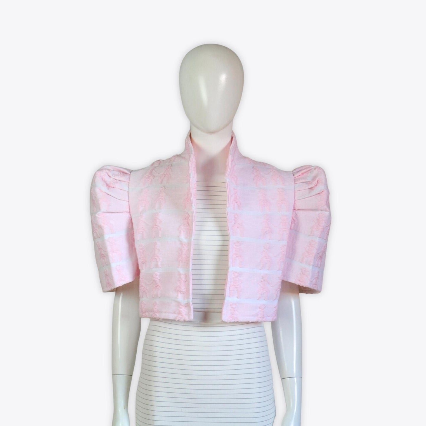 Filipiniana Inabel Bolero (Pink/White)