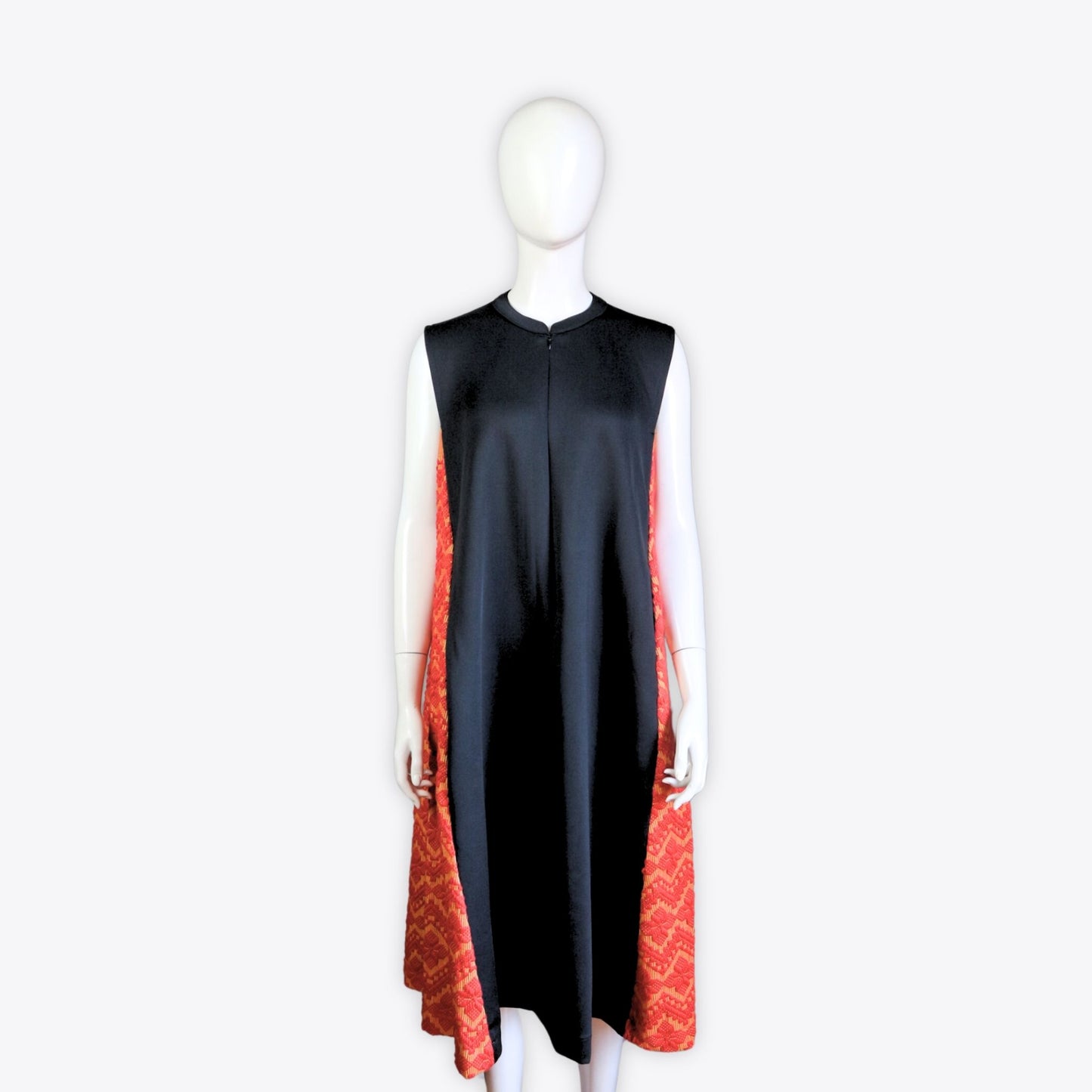 Madame Reversible Inabel Tent Dress (Black & Red/Orange)