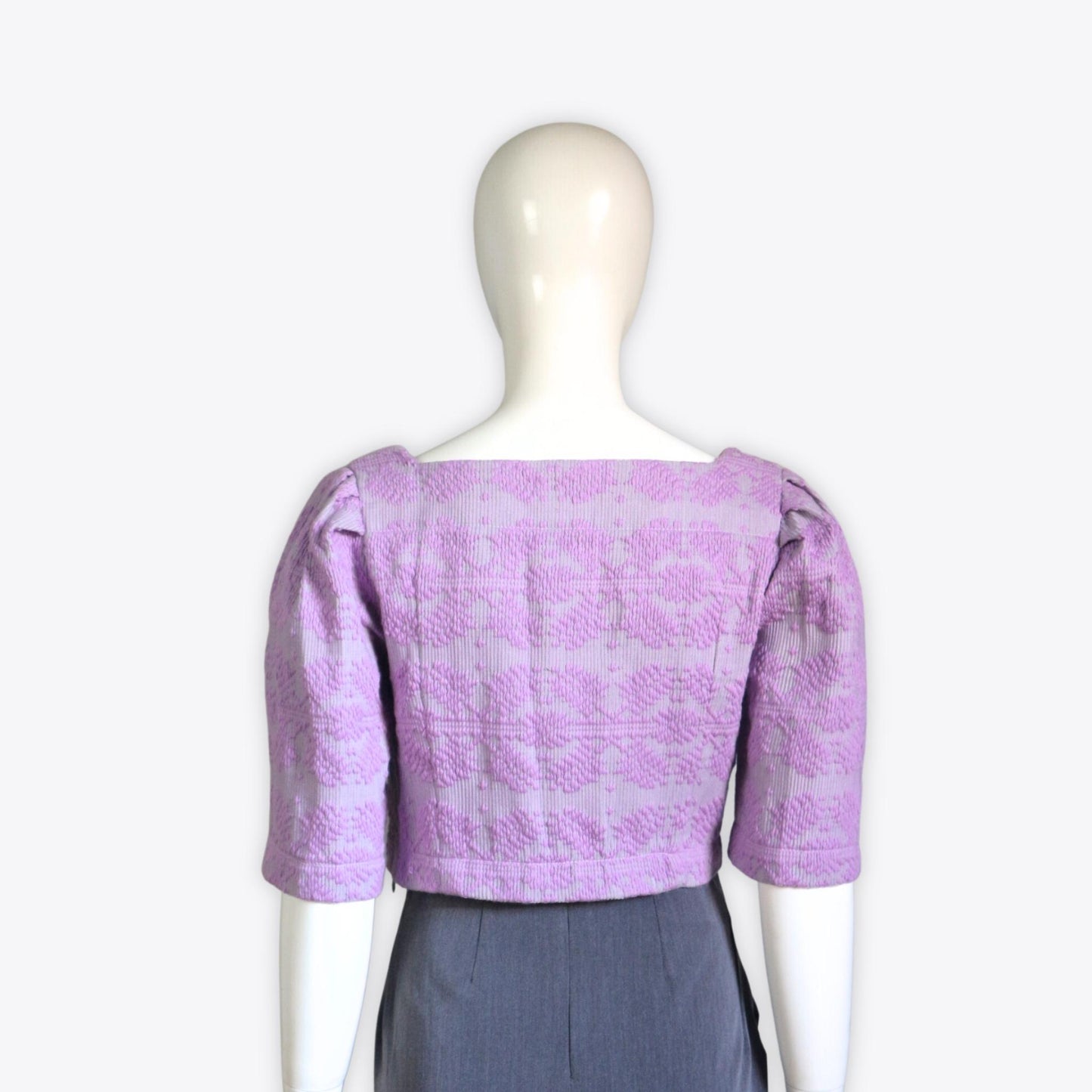 Clara Casual Filipiniana Inabel Top (Lavender)