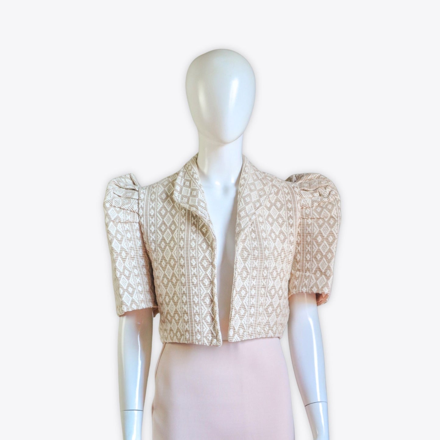 Filipiniana Inabel Bolero (Brown/Cream)