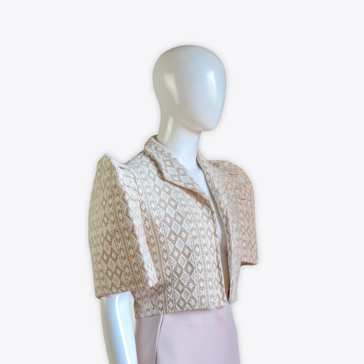 Filipiniana Inabel Bolero (Brown/Cream)